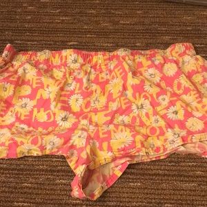 Pink pajama shorts